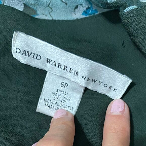 Vintage David Warren 100% Silk Floral Dress - Picture 4 of 5